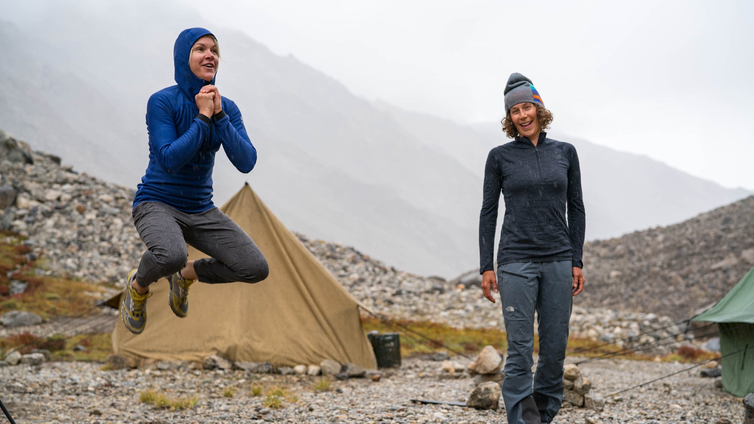 To stave off boredom and maintain her fitness, Pfaff modified a strength routine developed by Steve House so that she could work out at base camp.