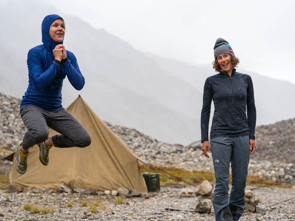 To stave off boredom and maintain her fitness, Pfaff modified a strength routine developed by Steve House so that she could work out at base camp.