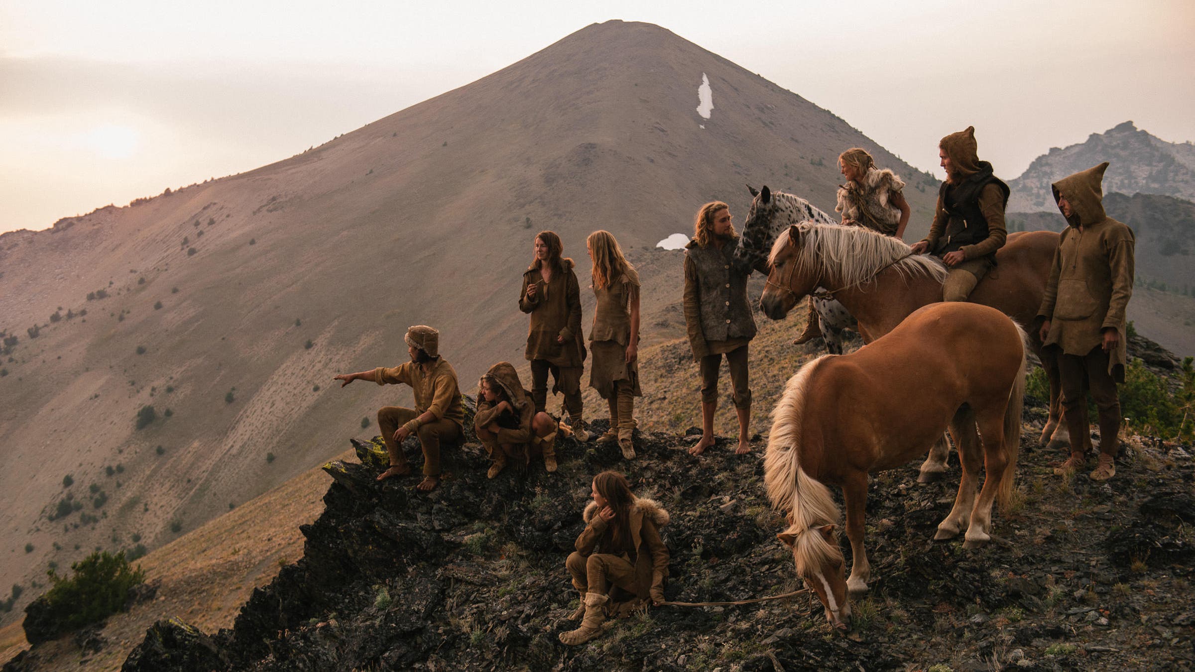 Lynx and her students look out for wildfires on a ridge in the North Cascades during the 2014 project.