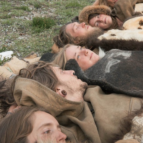 Participants at the 2014 project resting at their low-elevation camp during the 30-day backcountry portion