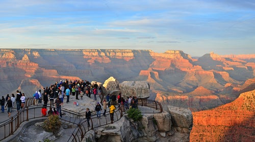 Sunset at Mather Point in 2011.