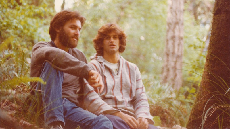 Don (left) and Steve hiking near Point Reyes, California, in 1977
