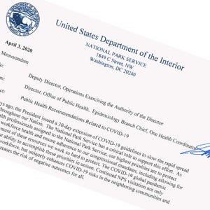 An internal NPS memo dated April 3 calls for decisive action to be taken in order to curb the spread of COVID-19 inside parks.