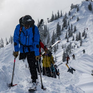 Vasu Sojitra skiing at Bridger Bowl Montana