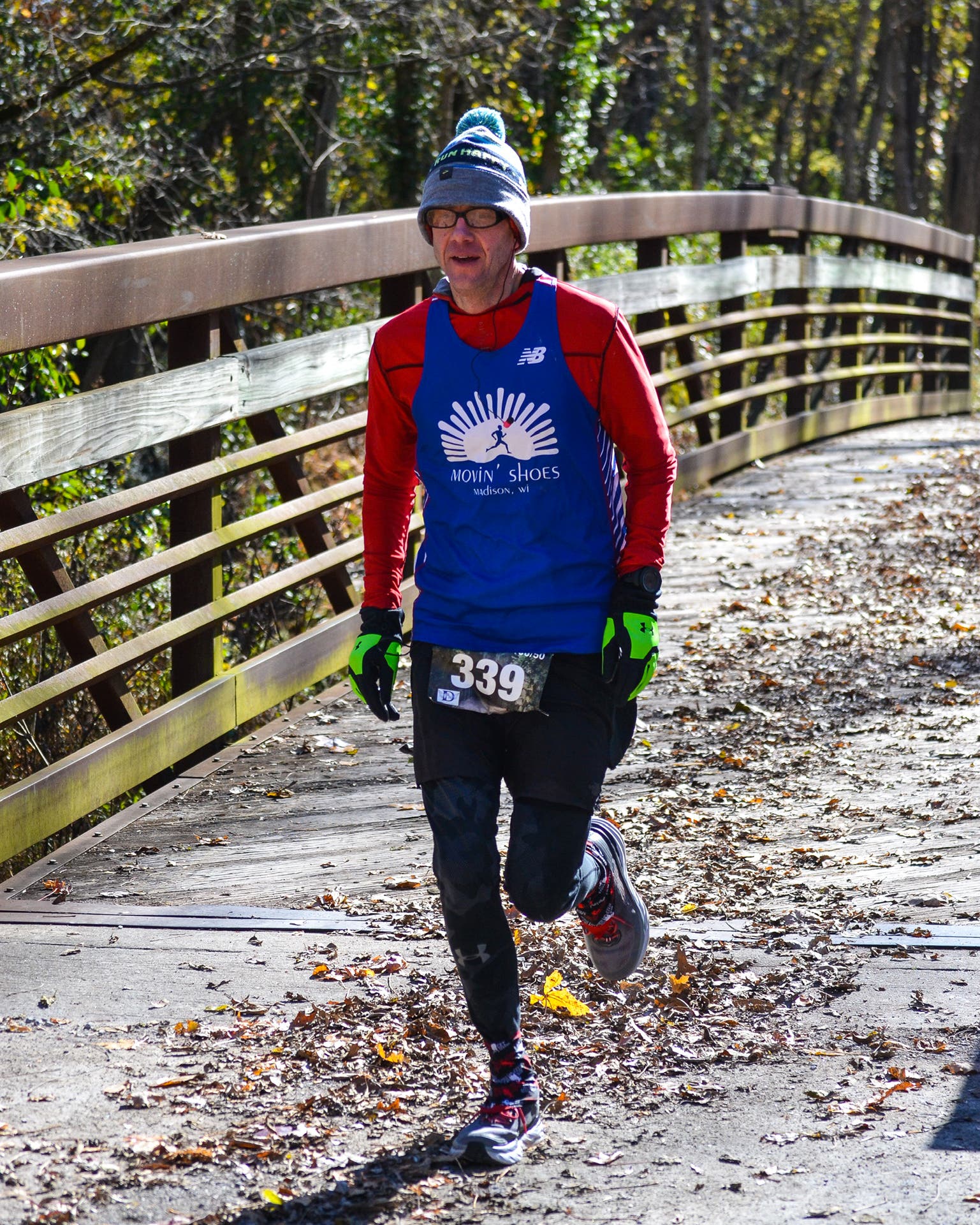 Shattuck running the 2018 Tunnel Hill 100-miler before he dropped out