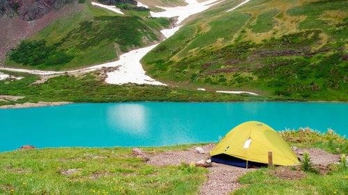 A campsite in Glacier National Park.