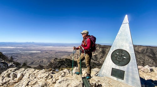 The summit of Guadalupe Peak