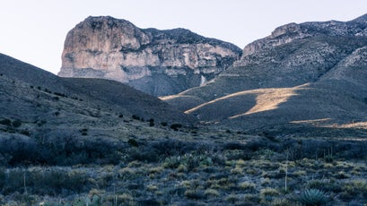 Guadalupe Mountains at sunset