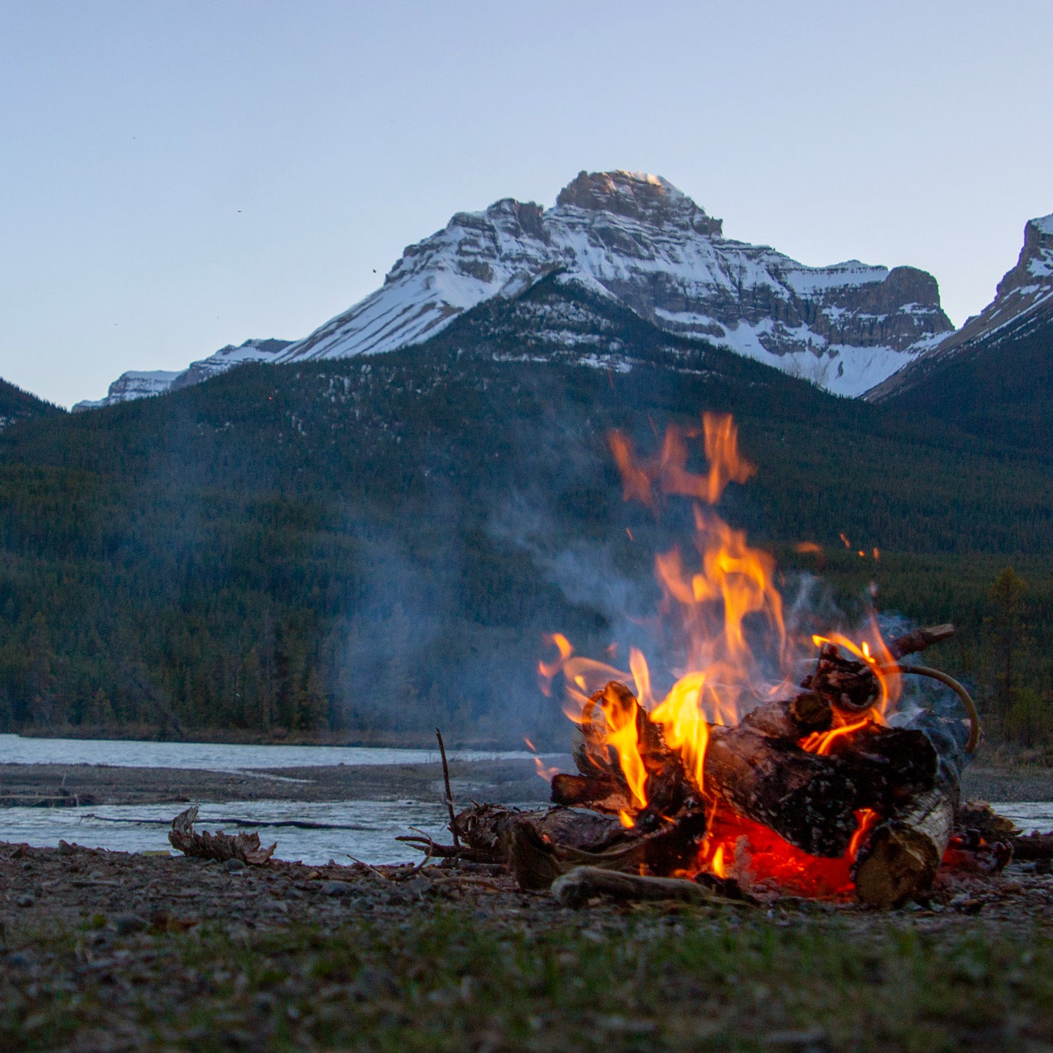 telling scary stories at the campfire (from