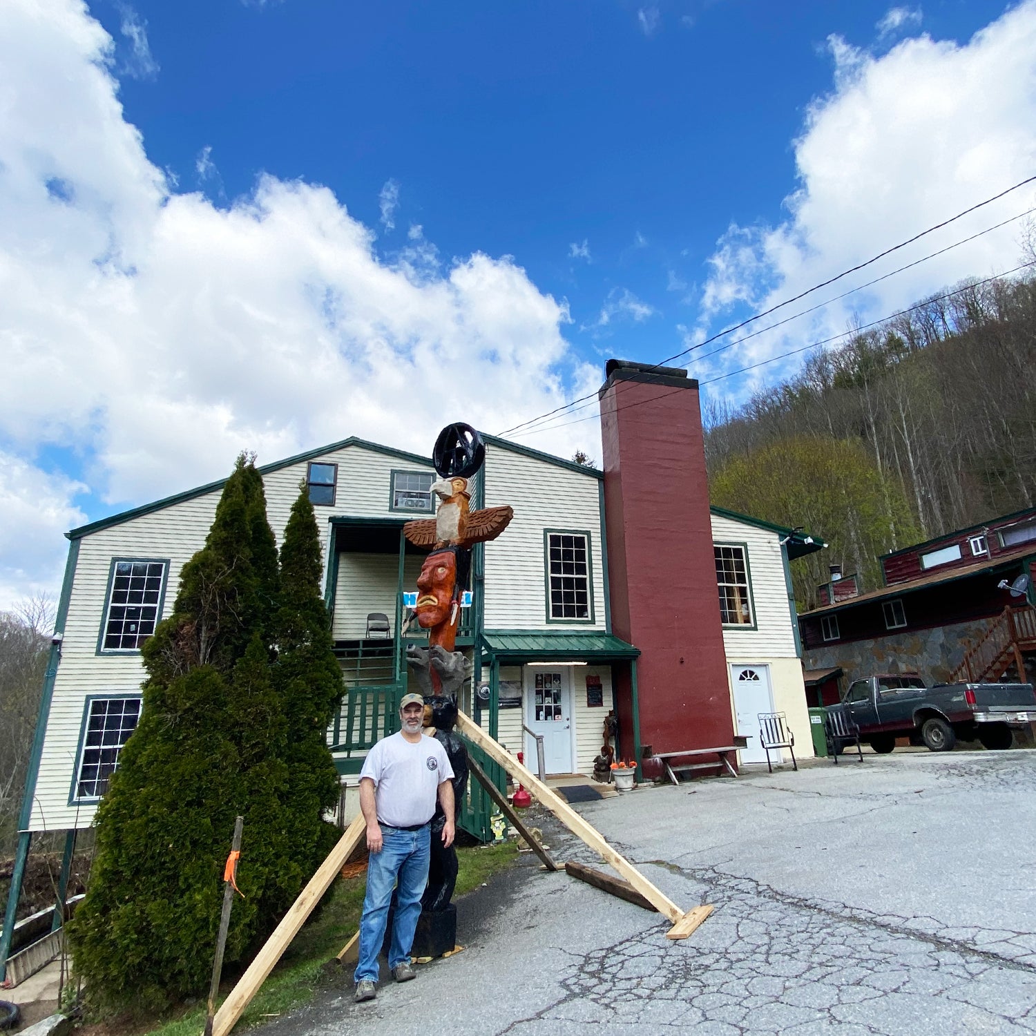 David Magee’s hostel, The Station, has not closed at all to thru-hikers during the pandemic.