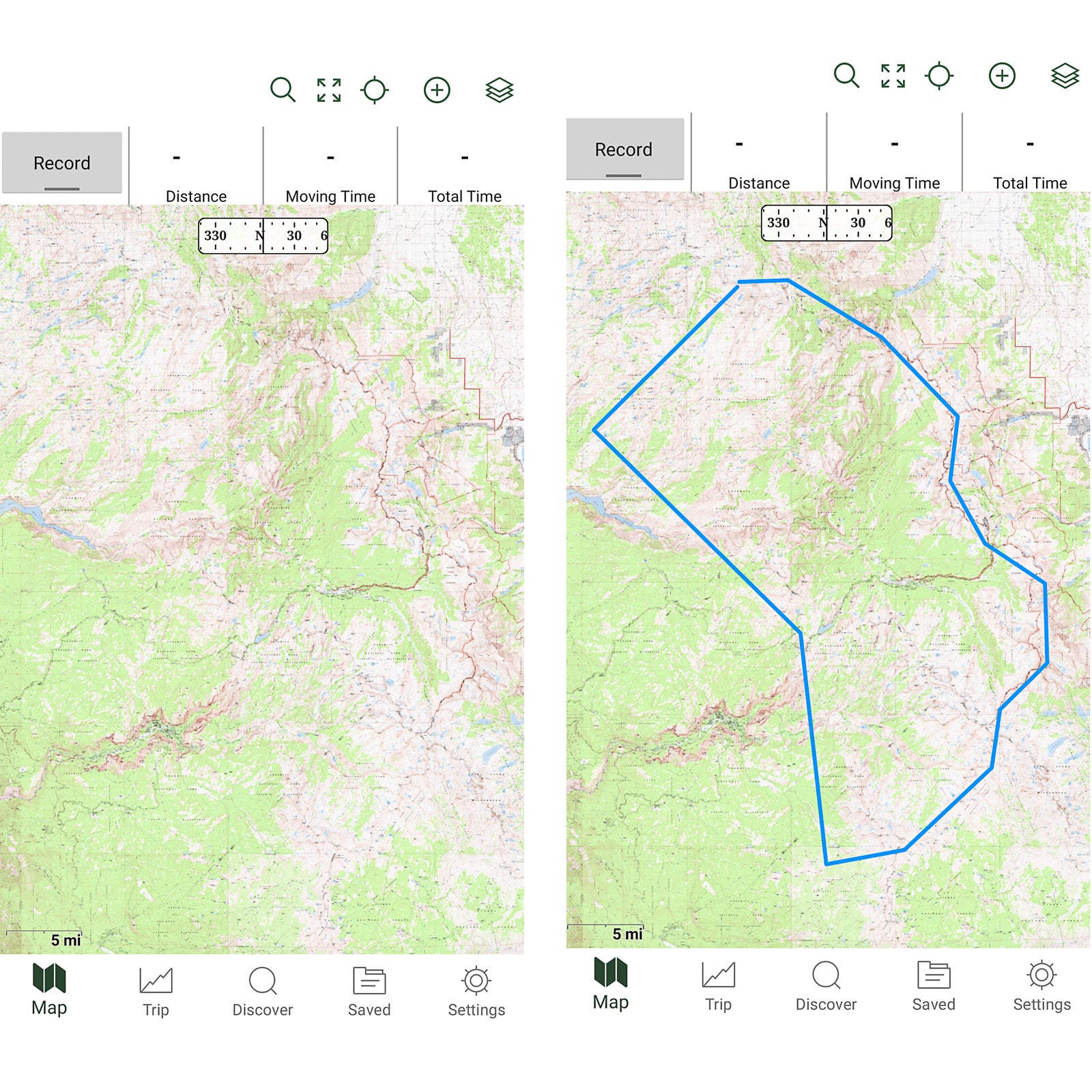 Determine the area you want maps of when you’re offline. Encompass your entire route, plus all prospective shortcuts and extensions.