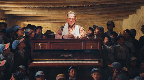 A film-still from Piano to Zanskar