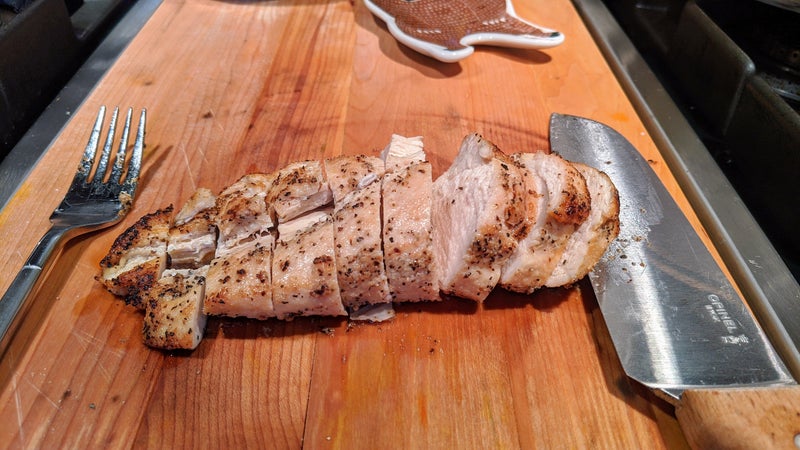 When you're done, the chicken breast will be cooked through, but perfectly moist. This method really is that simple, and it really does work perfectly every single time.