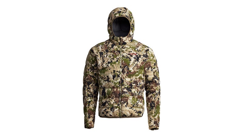 Sitka’s Kelvin Lite Down Hoody weighs 17 ounces in size large and packs into one of its hand pockets. It’s also exceptionally warm and can be worn in normal conditions like the best ultralight down jackets out there.