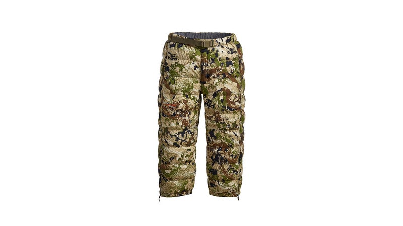 With its three-quarter length, the Kelvin Lite Down pant is designed to be worn over your shell pants and gaiters while glassing and will remain warm in the most challenging conditions.