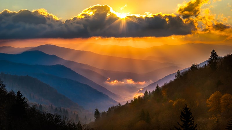 Oconaluftee Overlook Sunrise