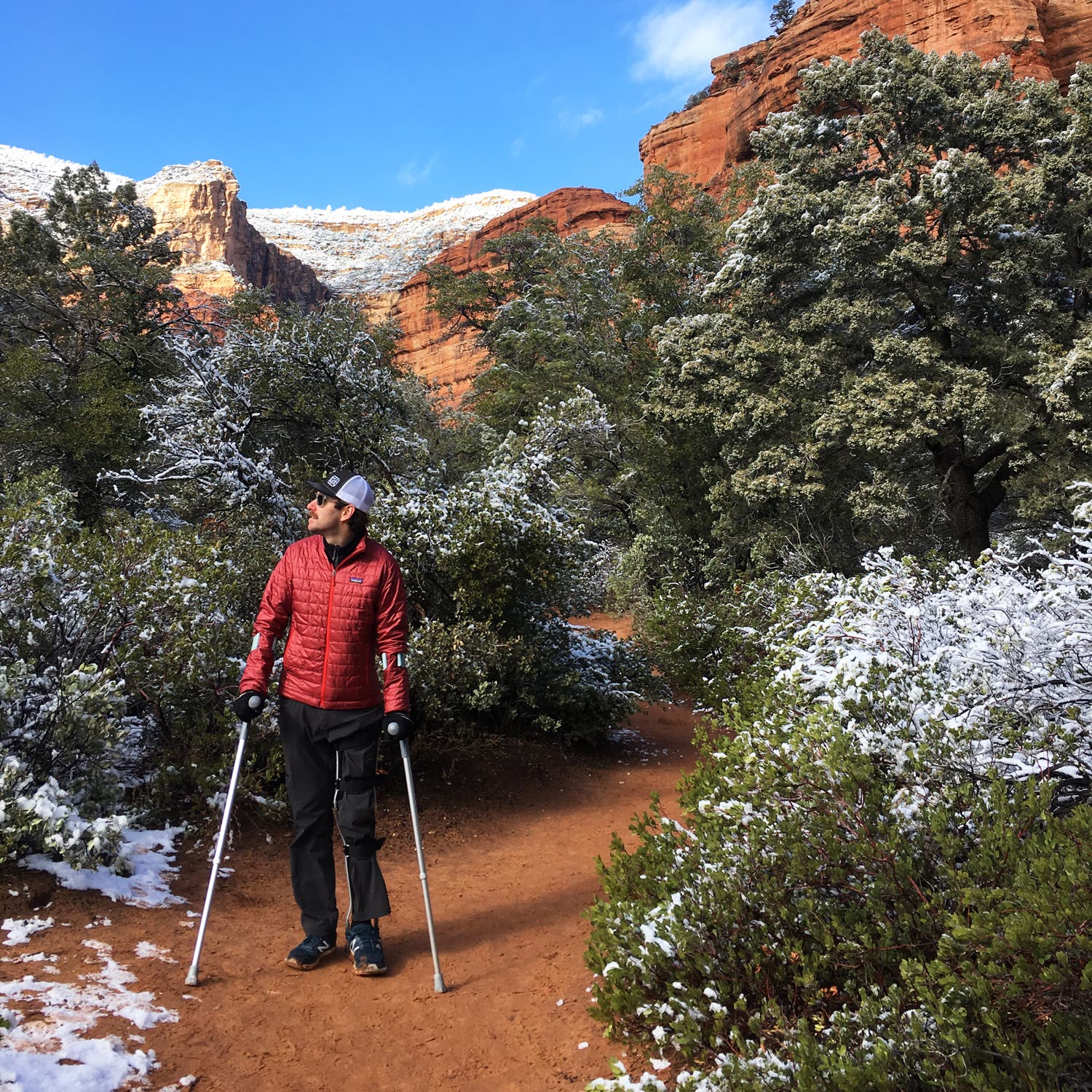 Andrew walking in Sedona, Arizona, in December 2019