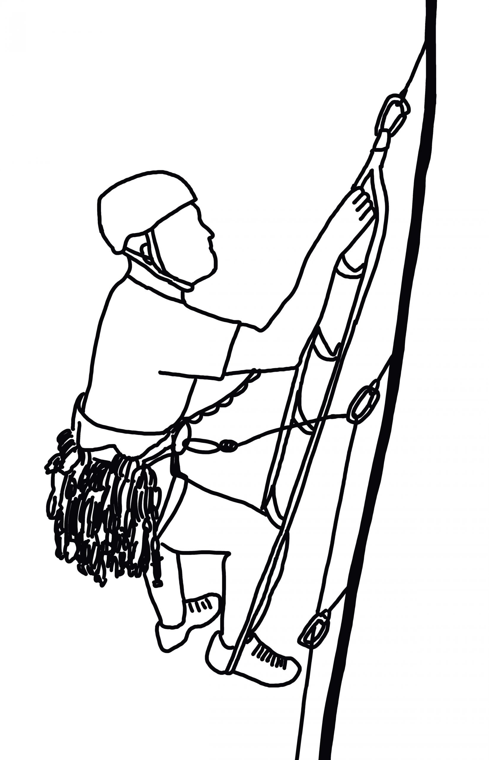 Rock Climbing- handipoints coloring page | Sports coloring pages, Coloring  pages, Coloring book pages