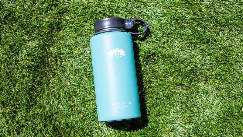 Train Insulated Water Bottle | 750mls | Bamboo Handle Lid | Personalised |  Non-Personalised | Eco Friendly Drink Bottle