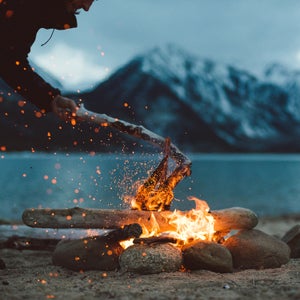 The real art is figuring out how to keep a fire going, especially when you have wet wood.