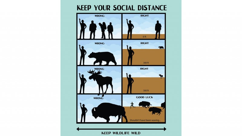 The National Park Service has added social distancing to its official park distance guidelines.