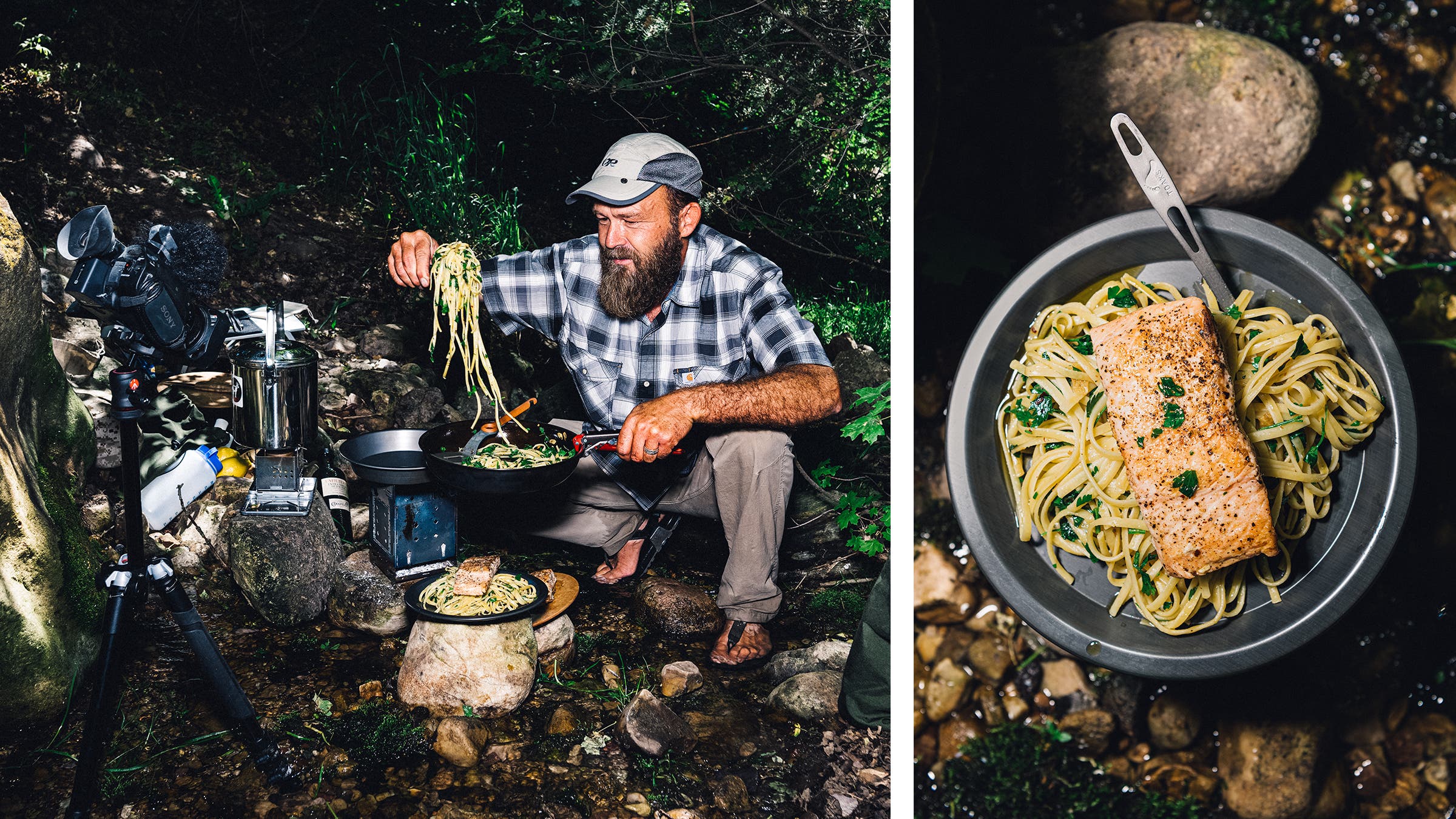 Despain cooking in the field