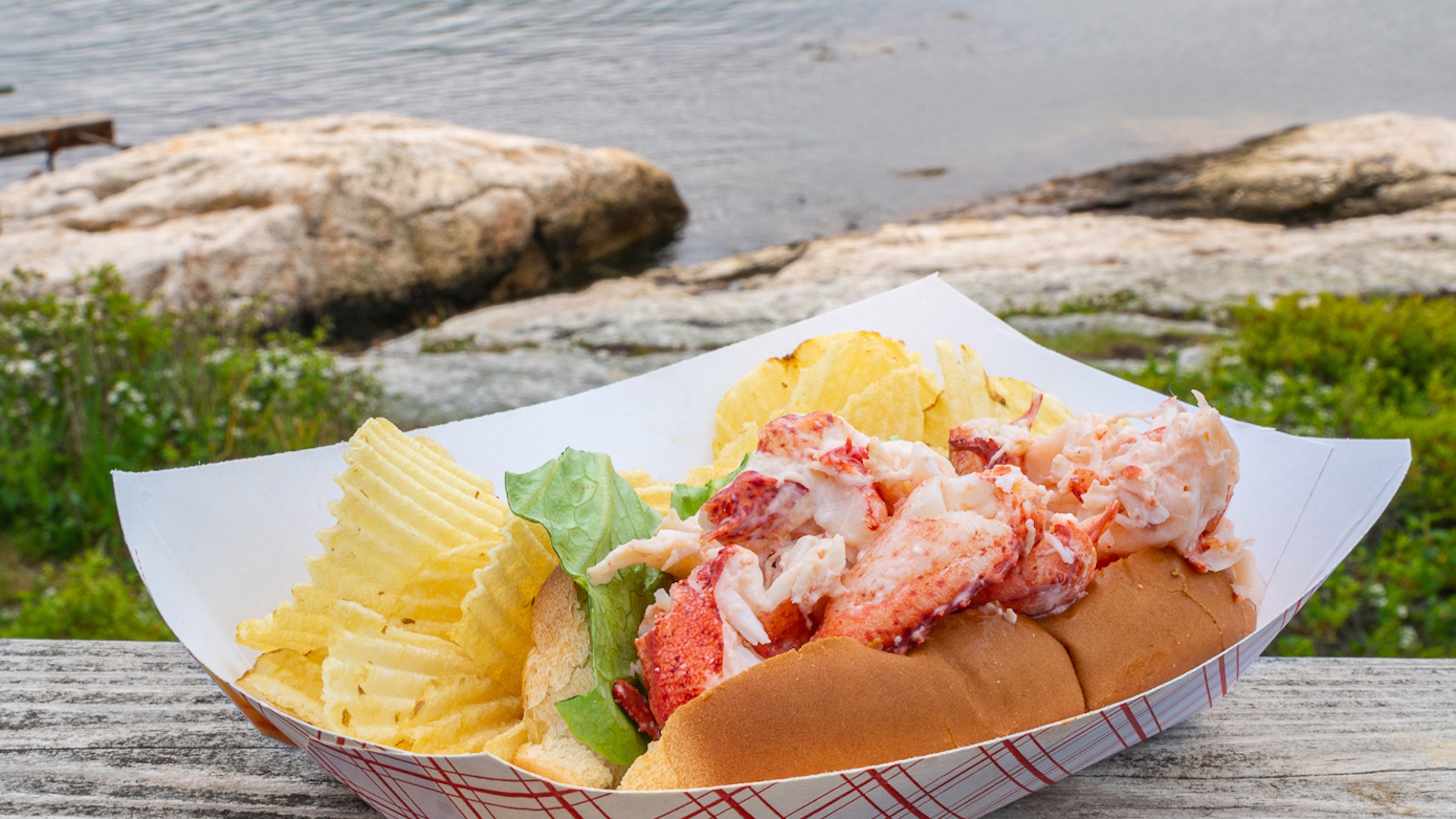 A photo of a lobster roll in Maine