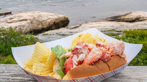 A photo of a lobster roll in Maine