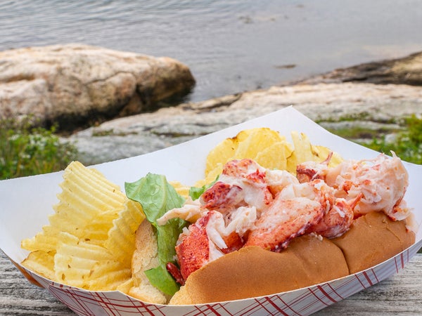 A photo of a lobster roll in Maine