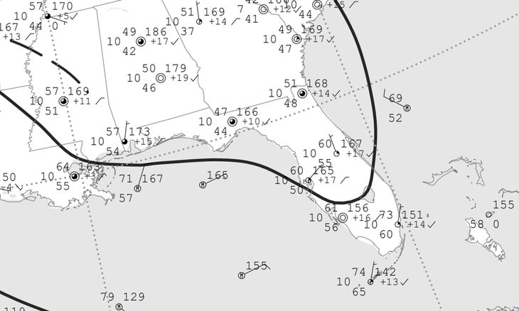 Station plots and wind barbs
