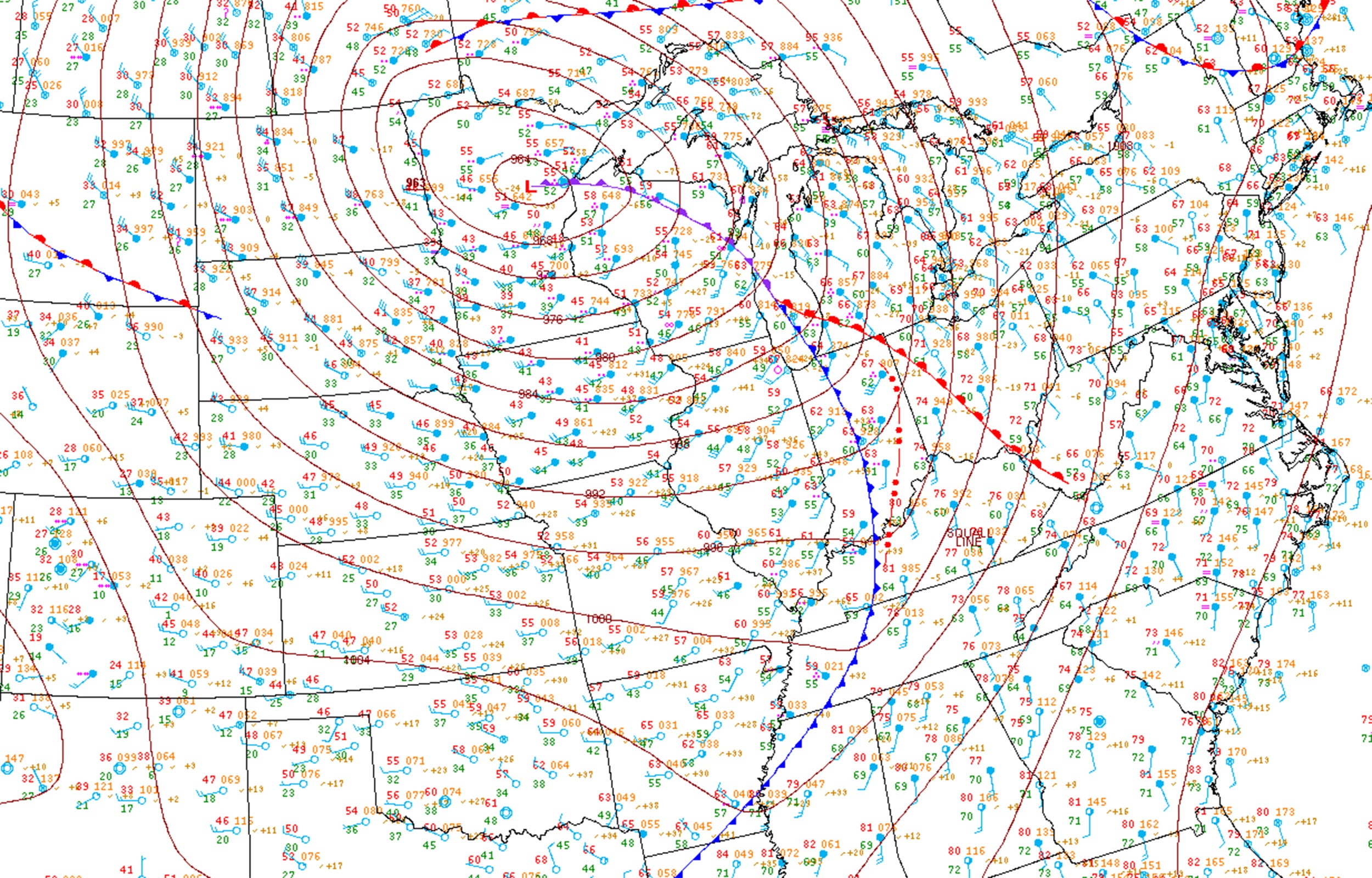 Minnesota Surface Map 