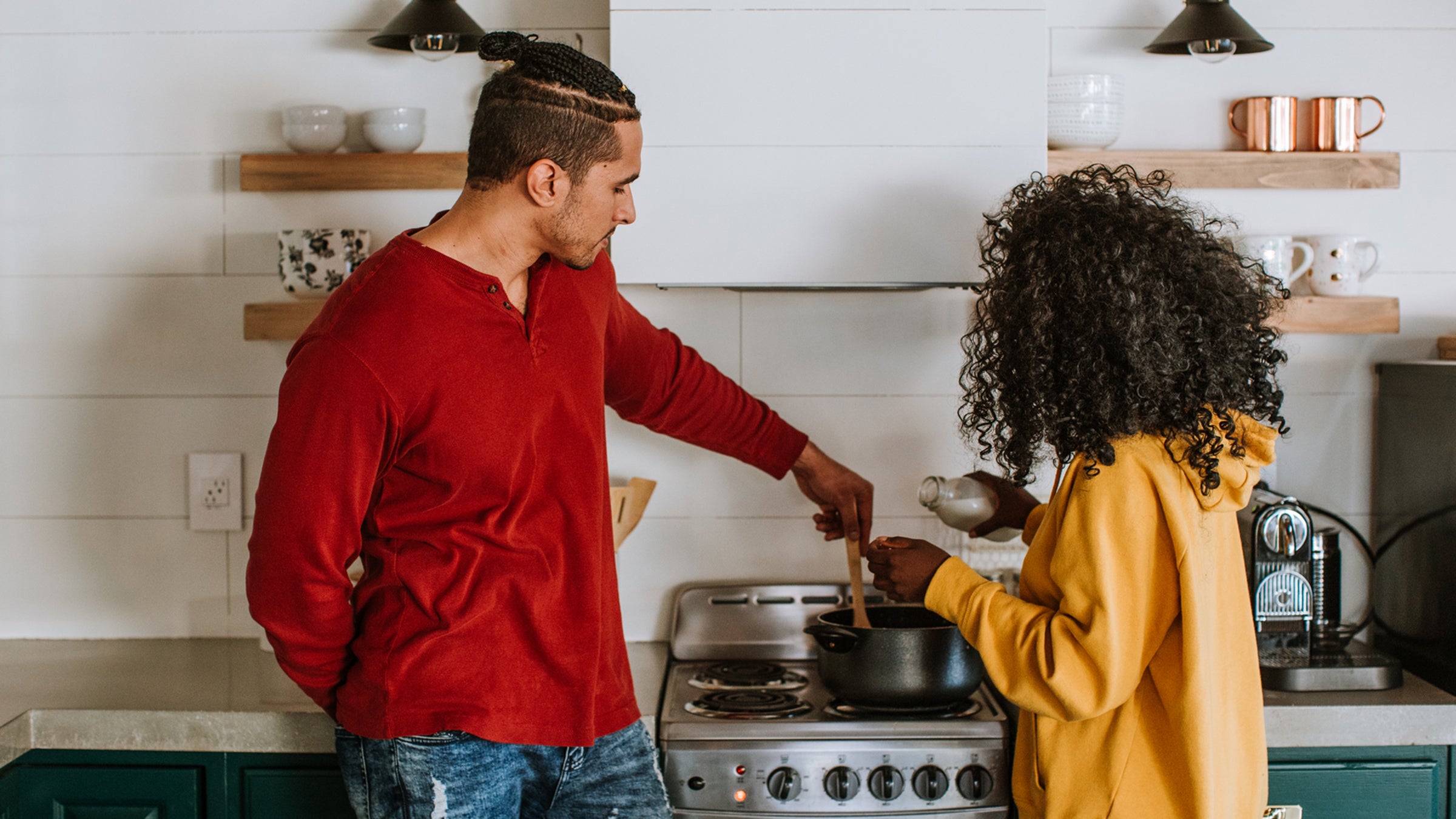 Couple Cooking Dinner Together