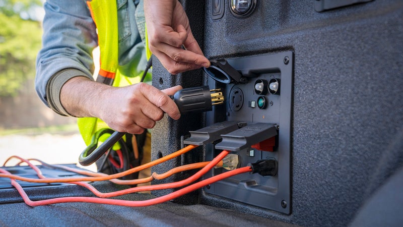 Ford has turned the F-150 into a portable power generator. Day-to-day this will be practical for running things like air compressors. But, it's also capable of powering an entire commercial job site.
