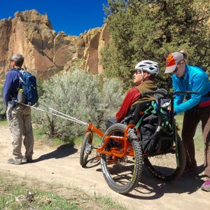 Geoff Babb (seated) at Smith Rock State Park, Oregon