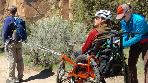 Geoff Babb (seated) at Smith Rock State Park, Oregon