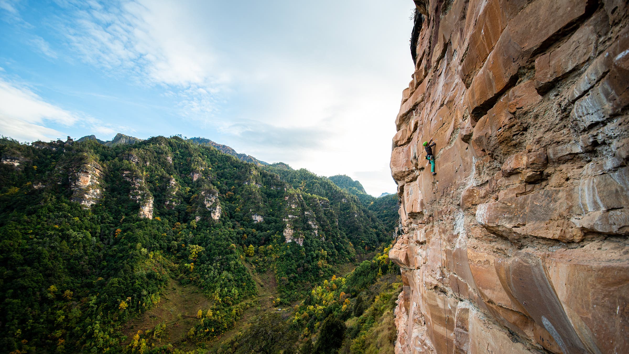 Dobie's Fiancee, Ana Pautler, climbing on El Dorado