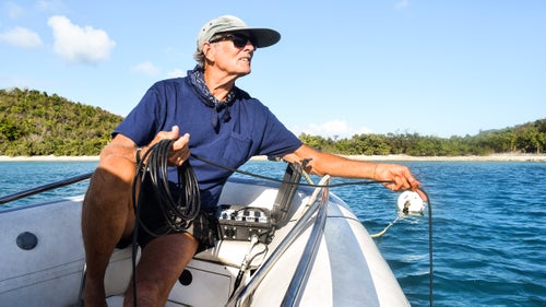 Paul Knapp Jr. manning his hydrophone