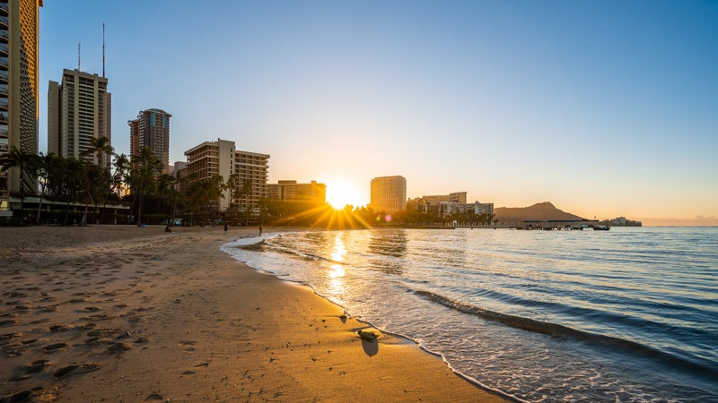 Sunrise at Waikiki Beach