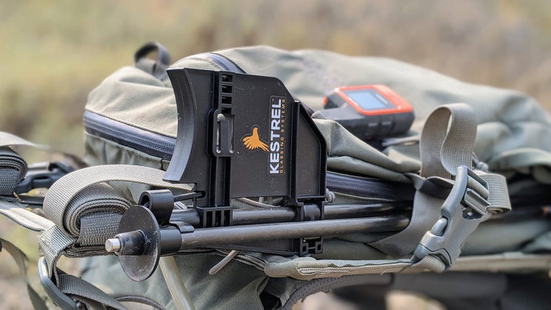Folded in half, the Monopod can simply be tossed into a pack’s water-bottle pocket or easily strapped to its exterior.