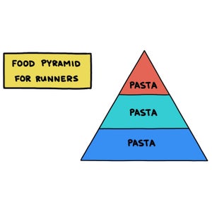 Myth #5: You should always eat pasta the night before a race, and the night before a long training run, and the night before a short training run, and the night before a rest day.