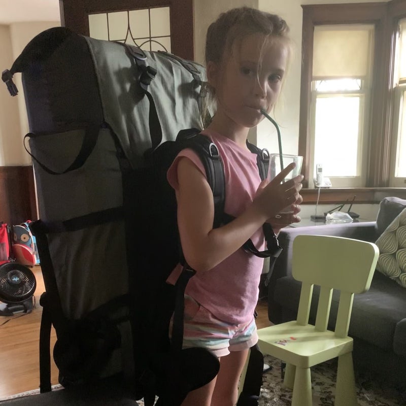 Four olive tubs fit in a 100-liter portage pack so perfectly that even a six-year-old can carry them (if they’re empty).