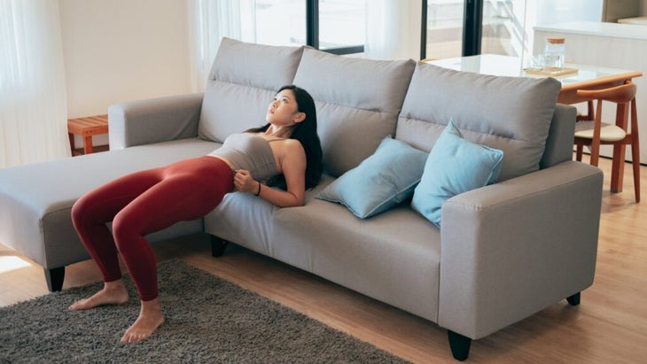 couch glute bridge