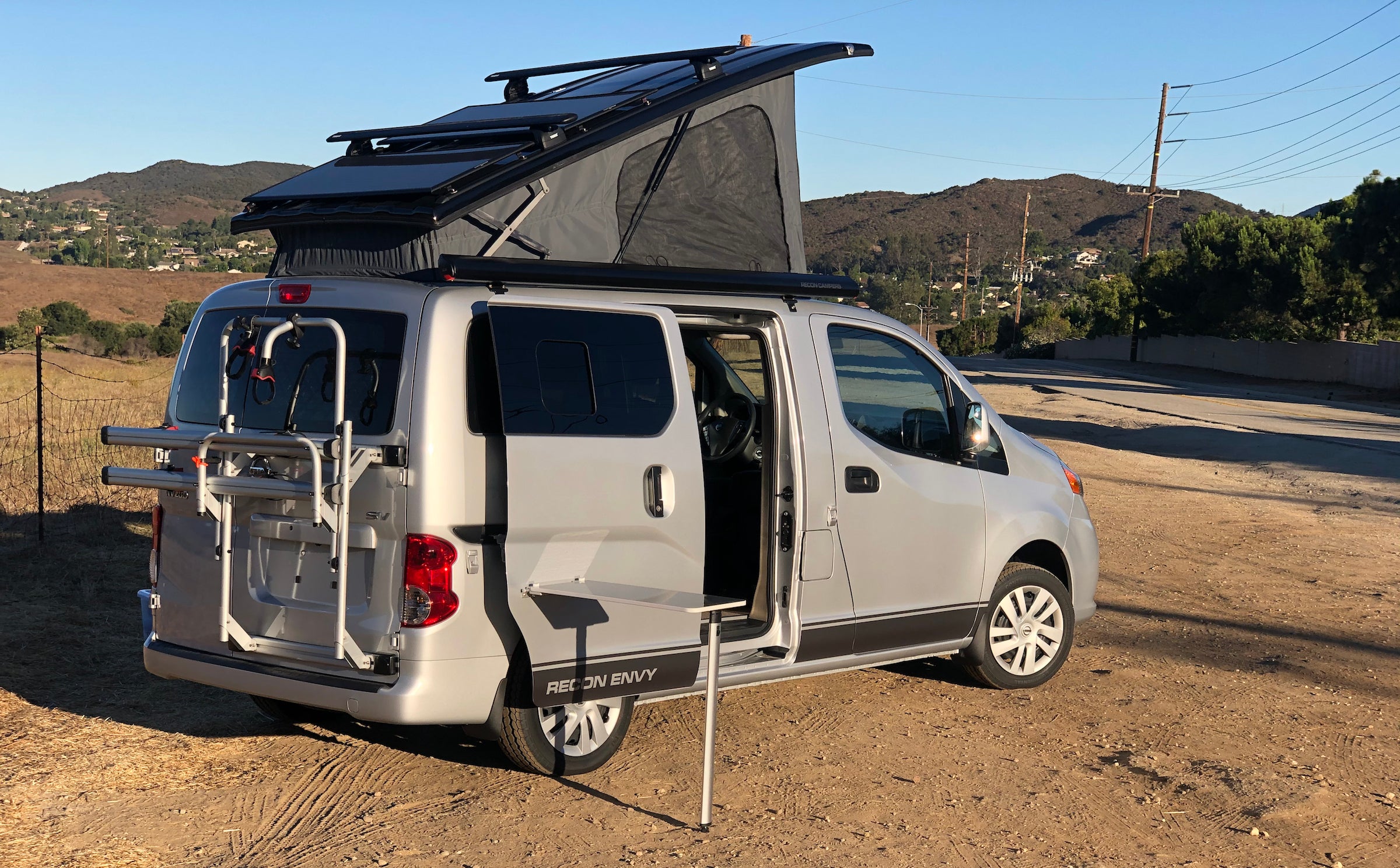 The van’s pop-up sleeper and pullout table