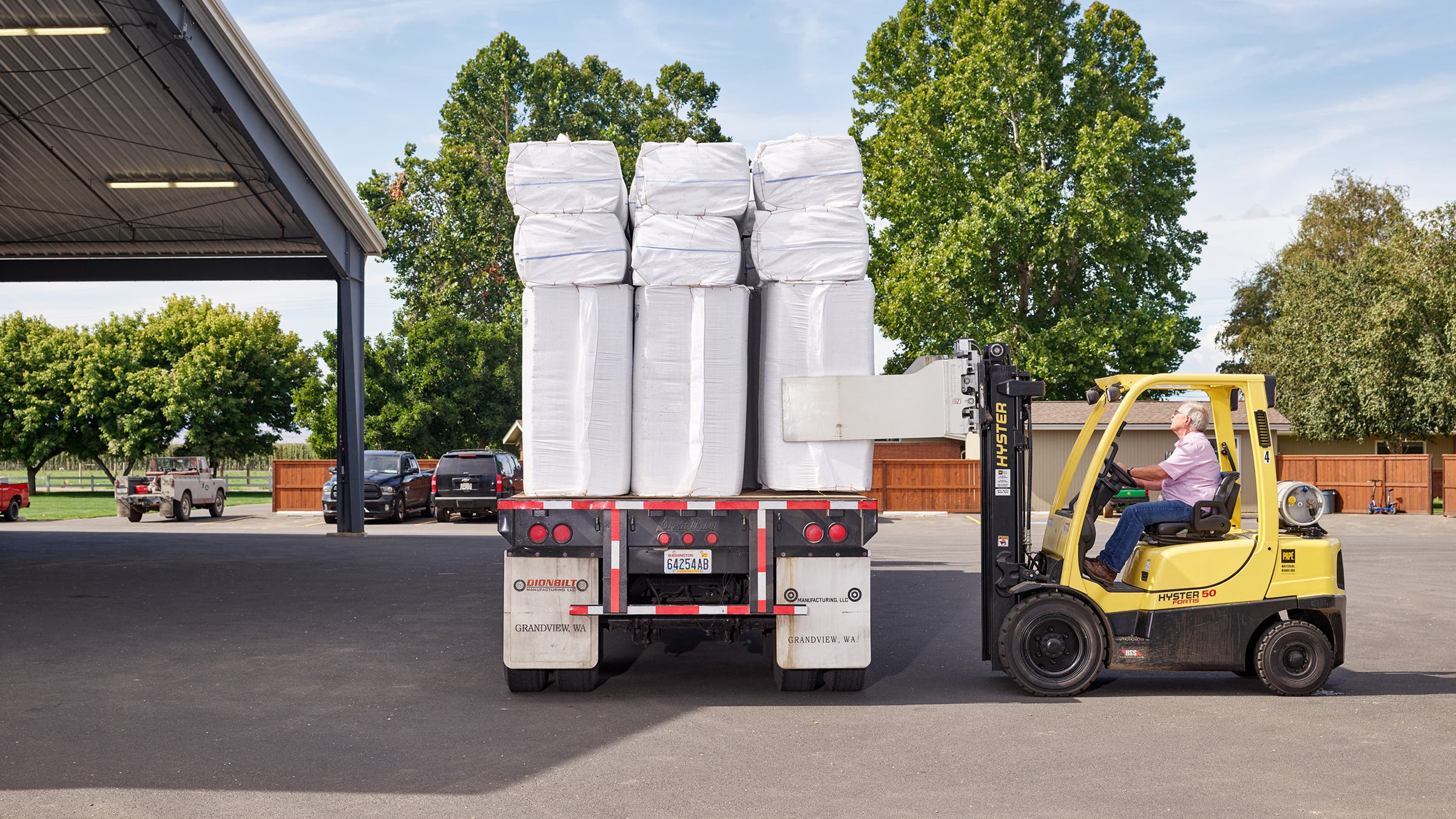 Dried, baled hops ready for shipment to breweries