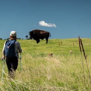The author hiking Centennial Trail