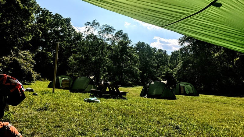 Scout Hollow has three campsites that can accommodate up to 30 people each.