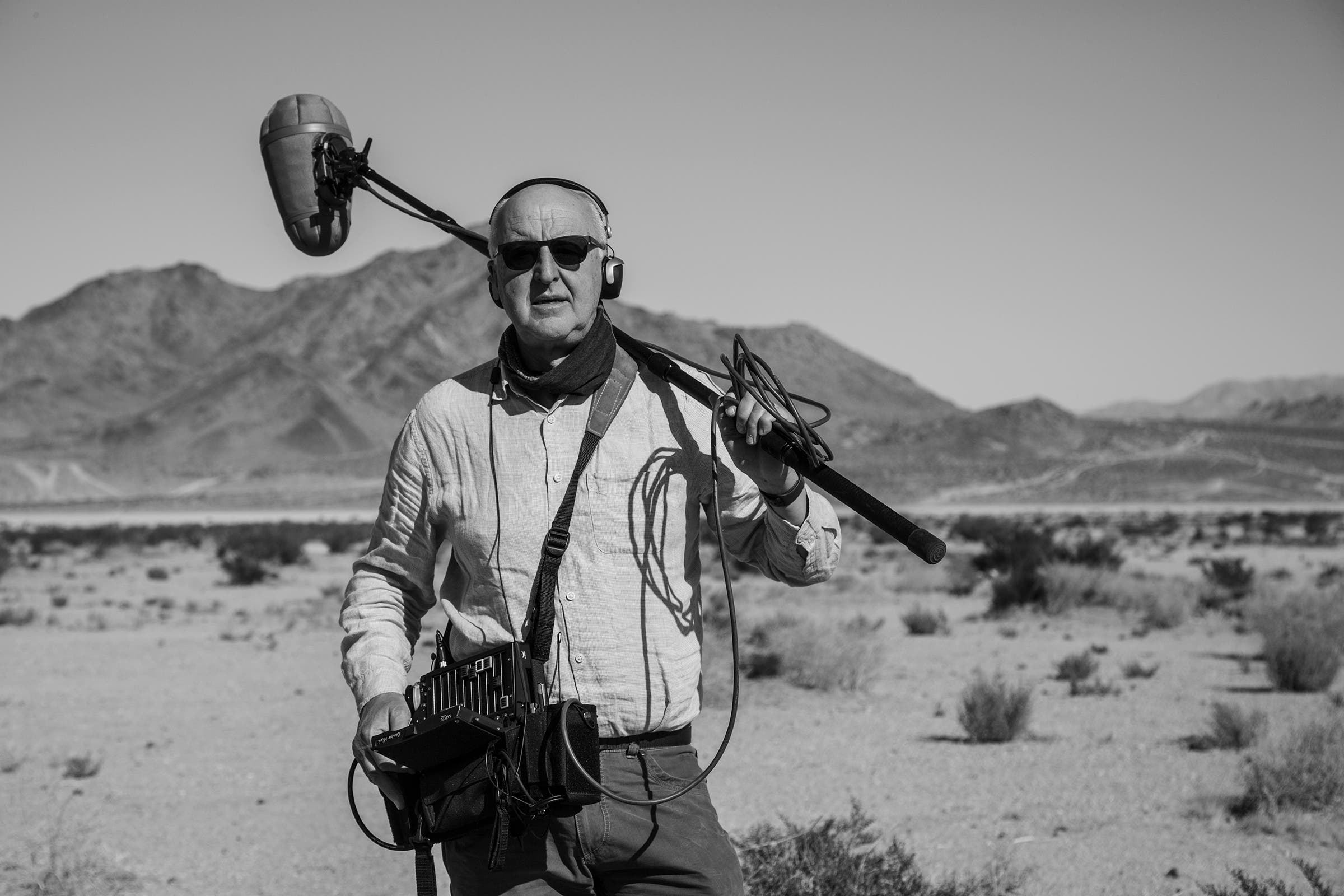 Watson on set in Arizona