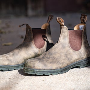 Like all leather products, Blundstones take on a nice patina over time. They actually look better after some scrapes, spills, and miles.