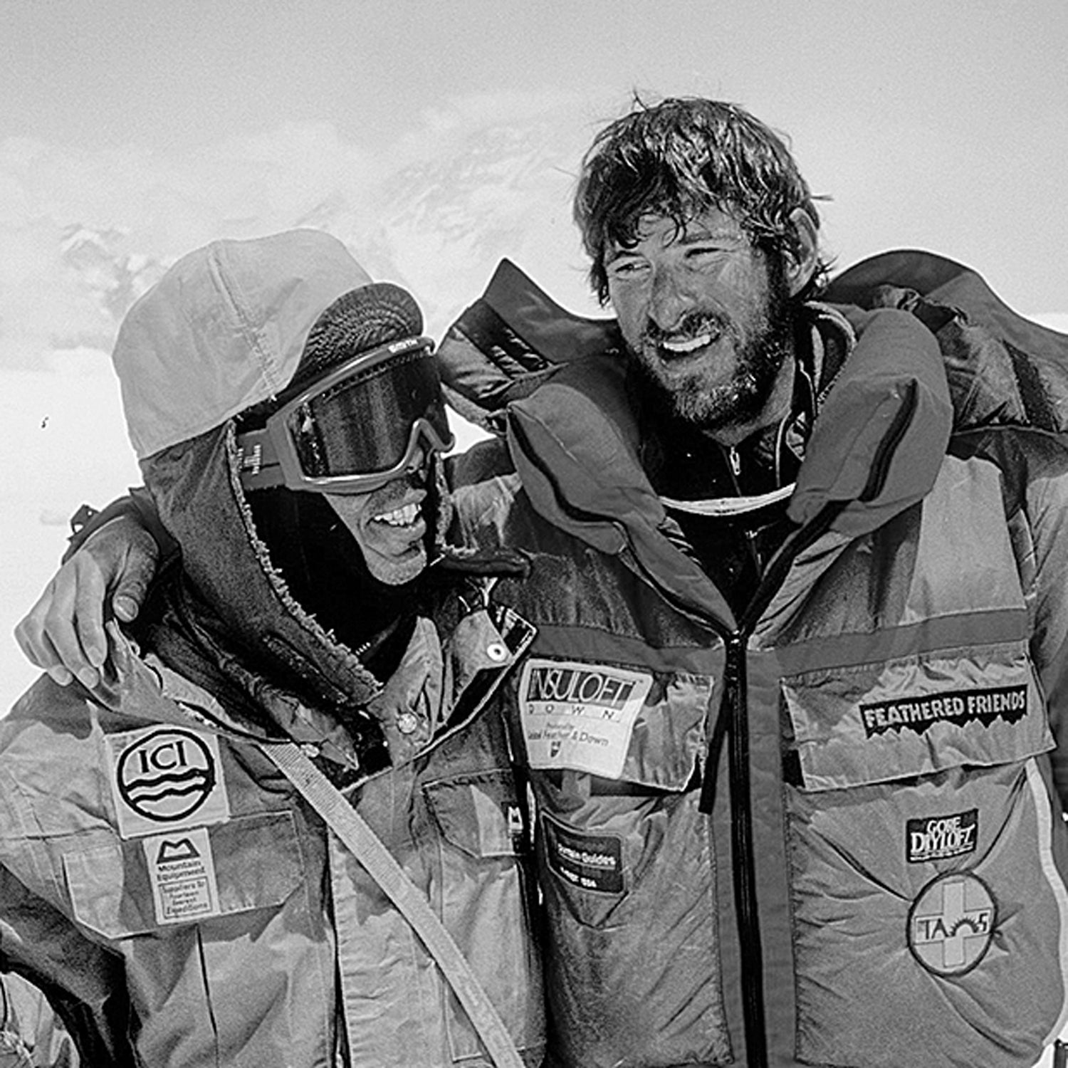 Dave Hahn, right, with the late Ang Phinjo Sherpa in 1995