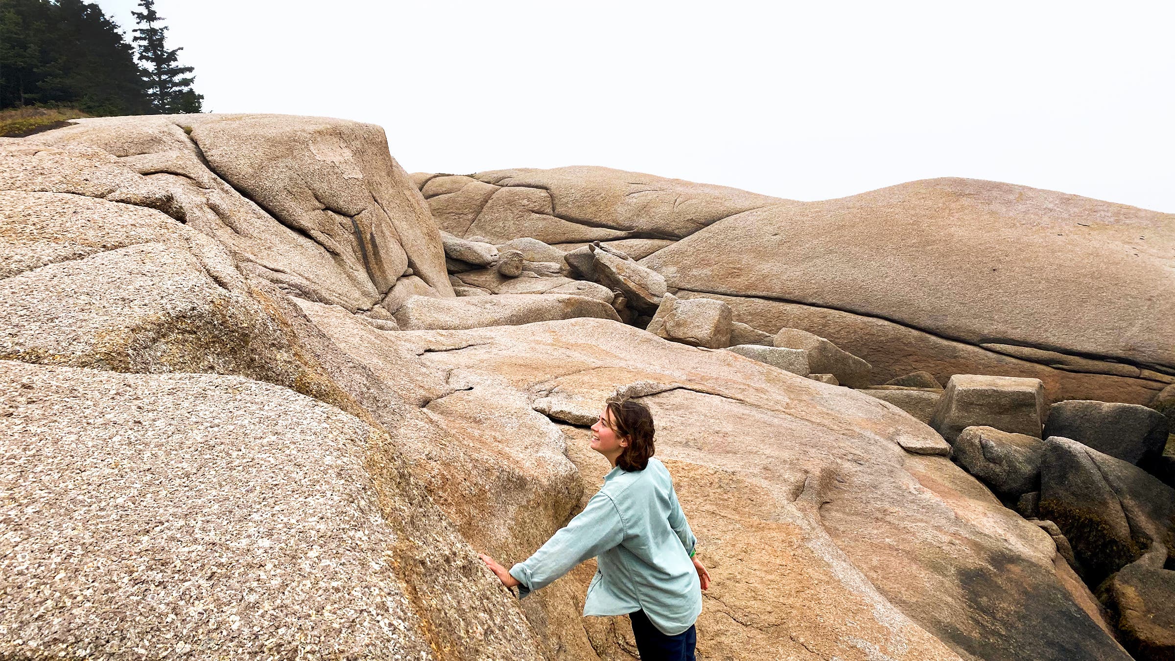 The author on the coastal island where she spent the summer
